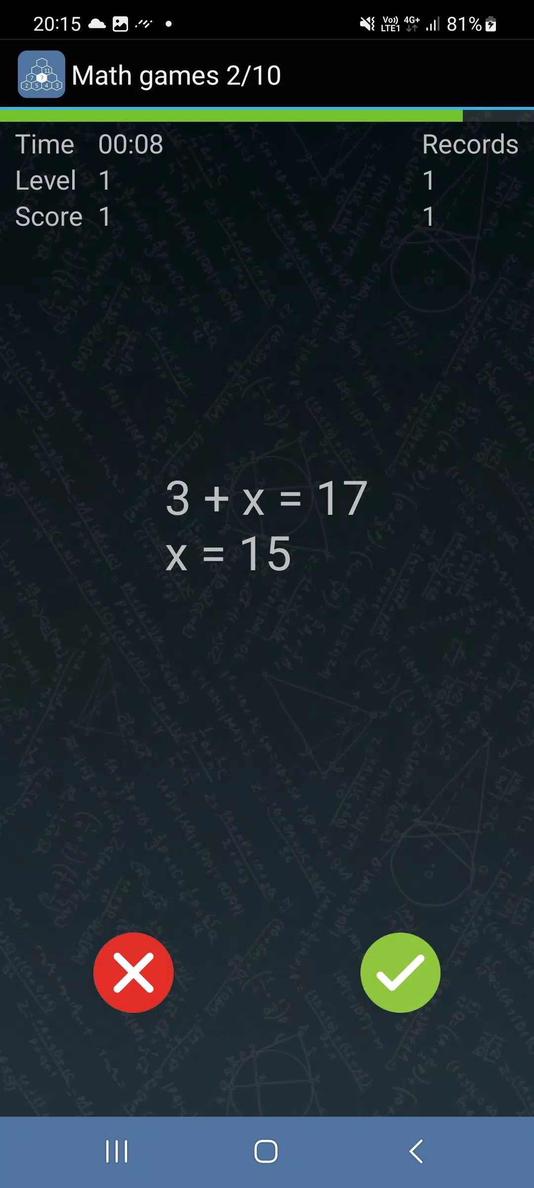 Math workout - Brain training Screenshot 3