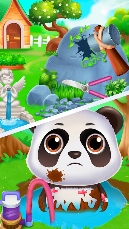 Panda caretaker pet salon game Captura de pantalla 3