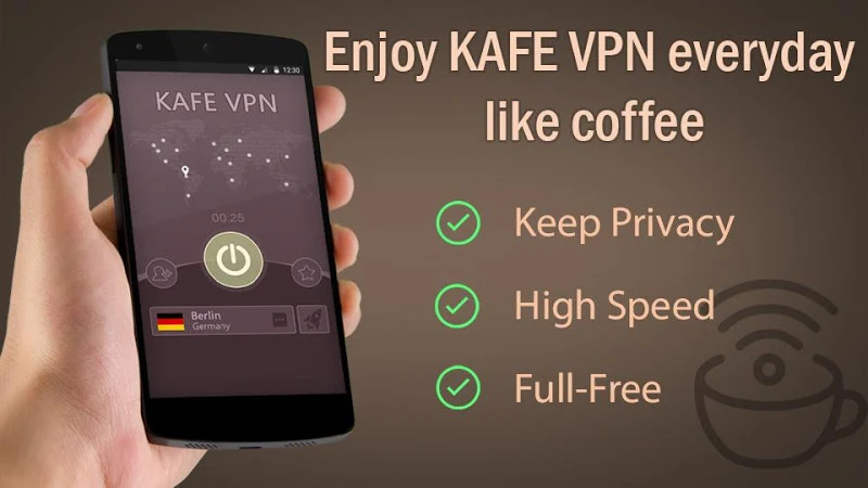 KAFE VPN - Fast & Secure VPN Tangkapan skrin 1