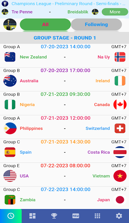 Female Cup Matches Capture d'écran 1