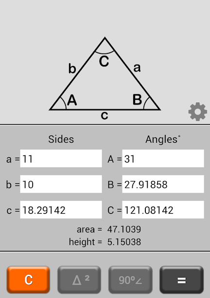 Triangle Calculator Screenshot 1