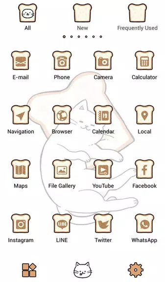Cute Wallpaper Bread Cat Theme 스크린샷 3