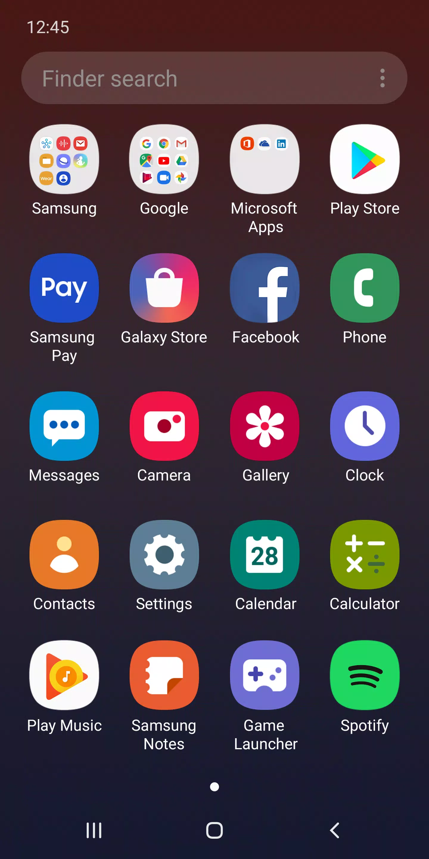 Samsung One UI-Startbildschirm Screenshot 2