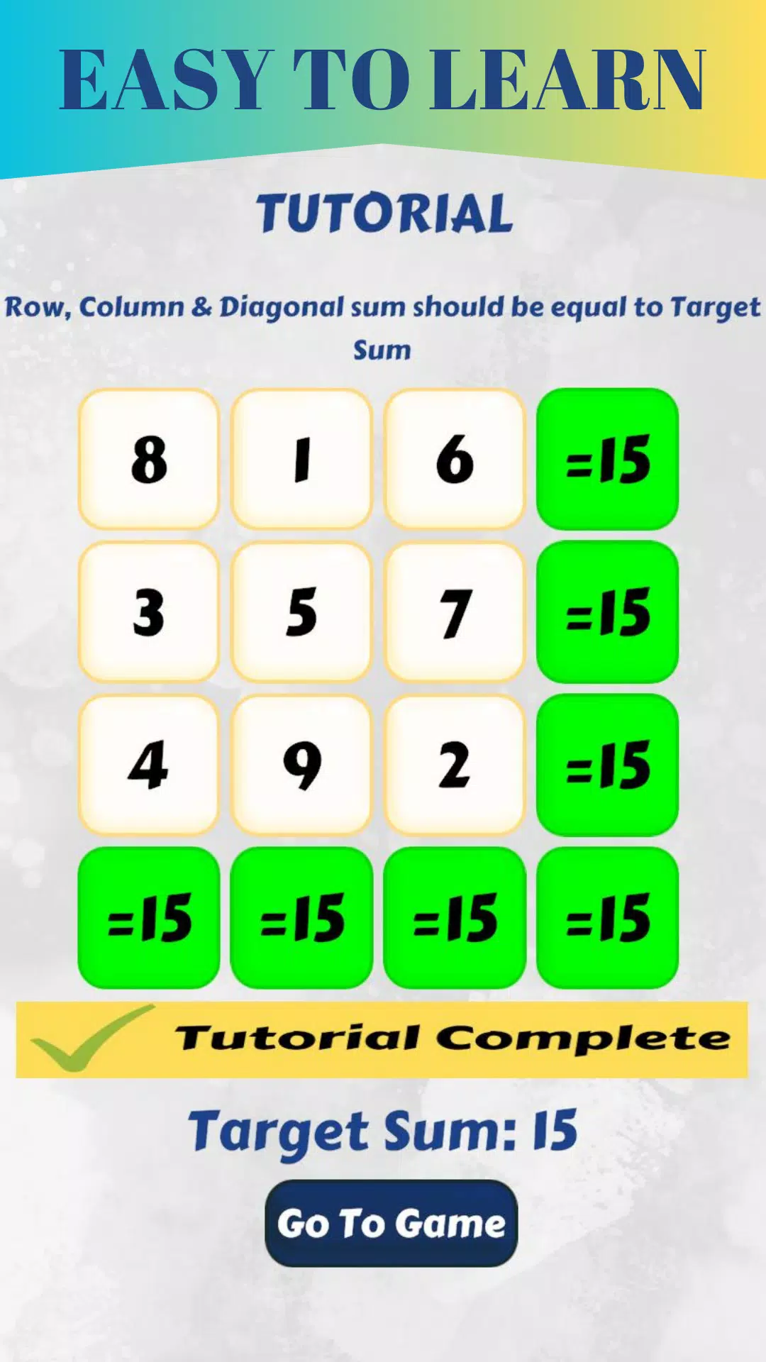 Magic Square game ภาพหน้าจอ 4