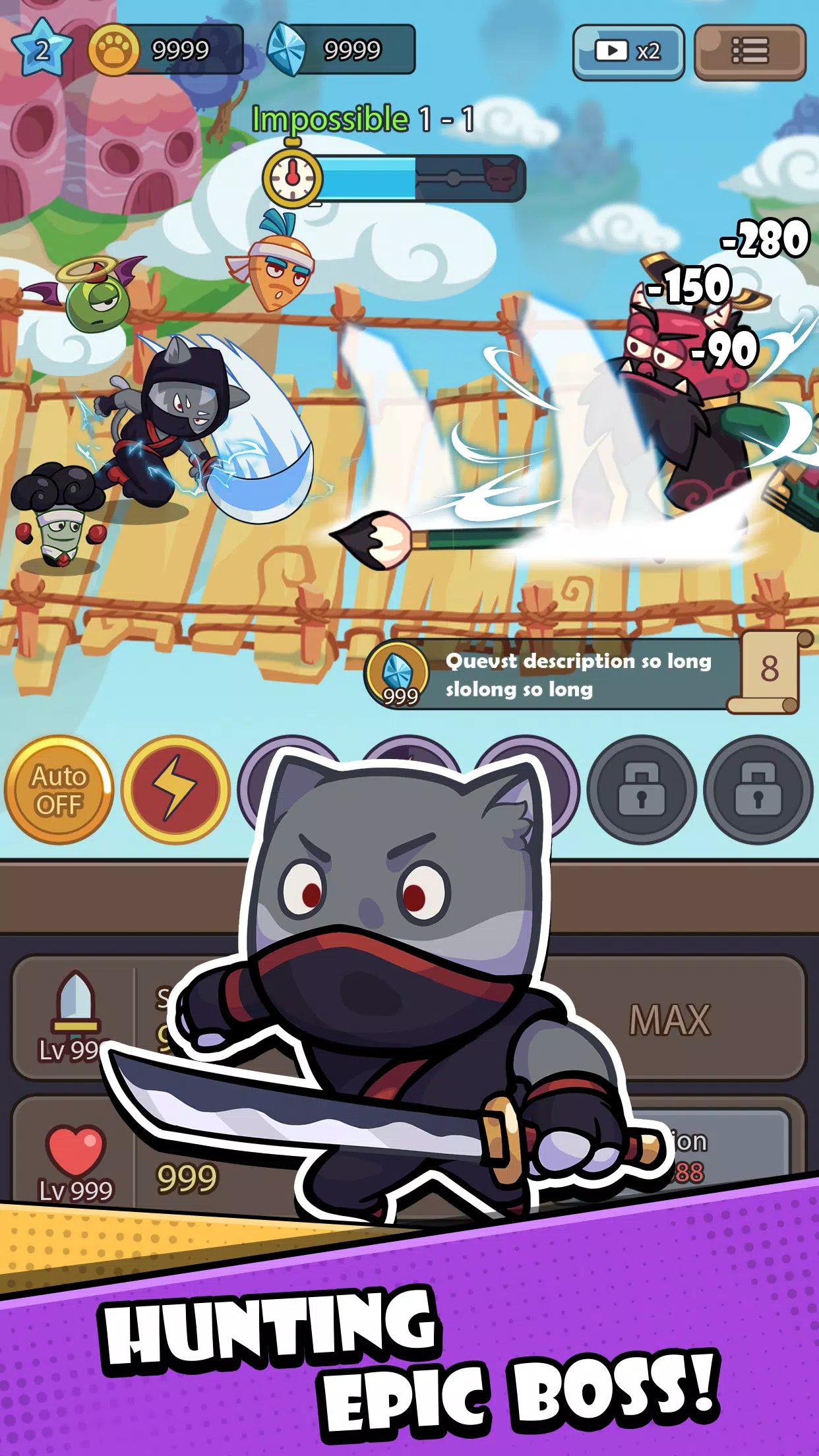 Cat Hero: Idle RPG War Zrzut ekranu 4