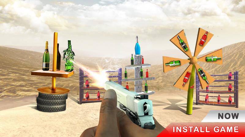 Gun Bottle Shooting game Tangkapan skrin 2