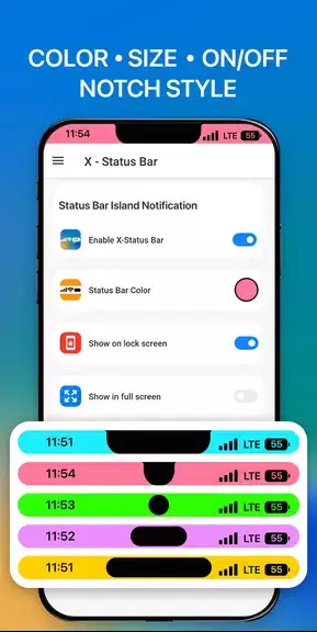 iCenter iOS 16: X - Status Bar Скриншот 4