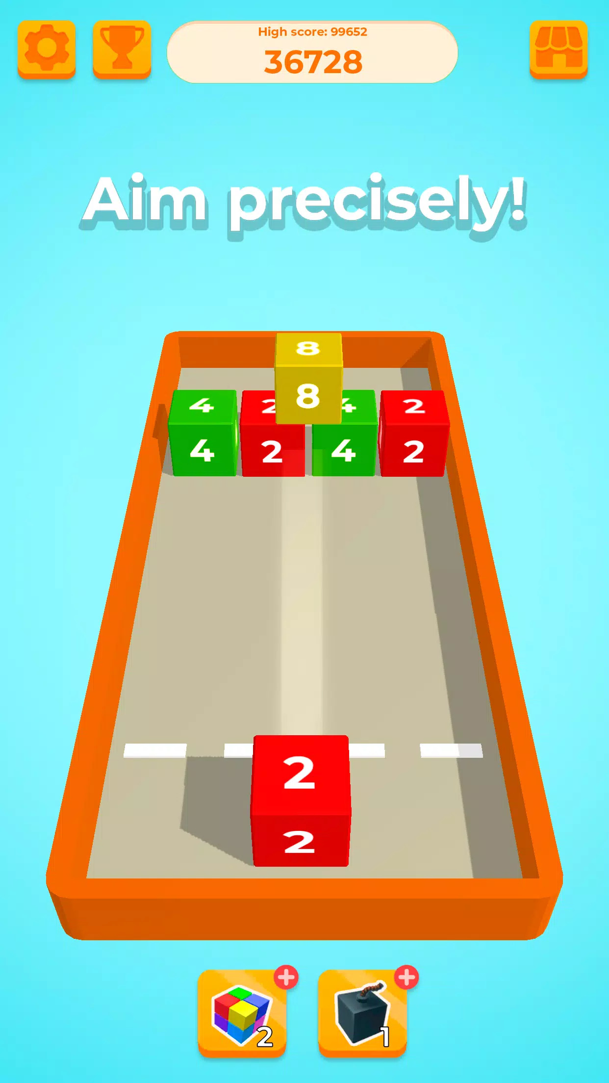 チェーンキューブ：2048 3Dマージゲーム スクリーンショット 2