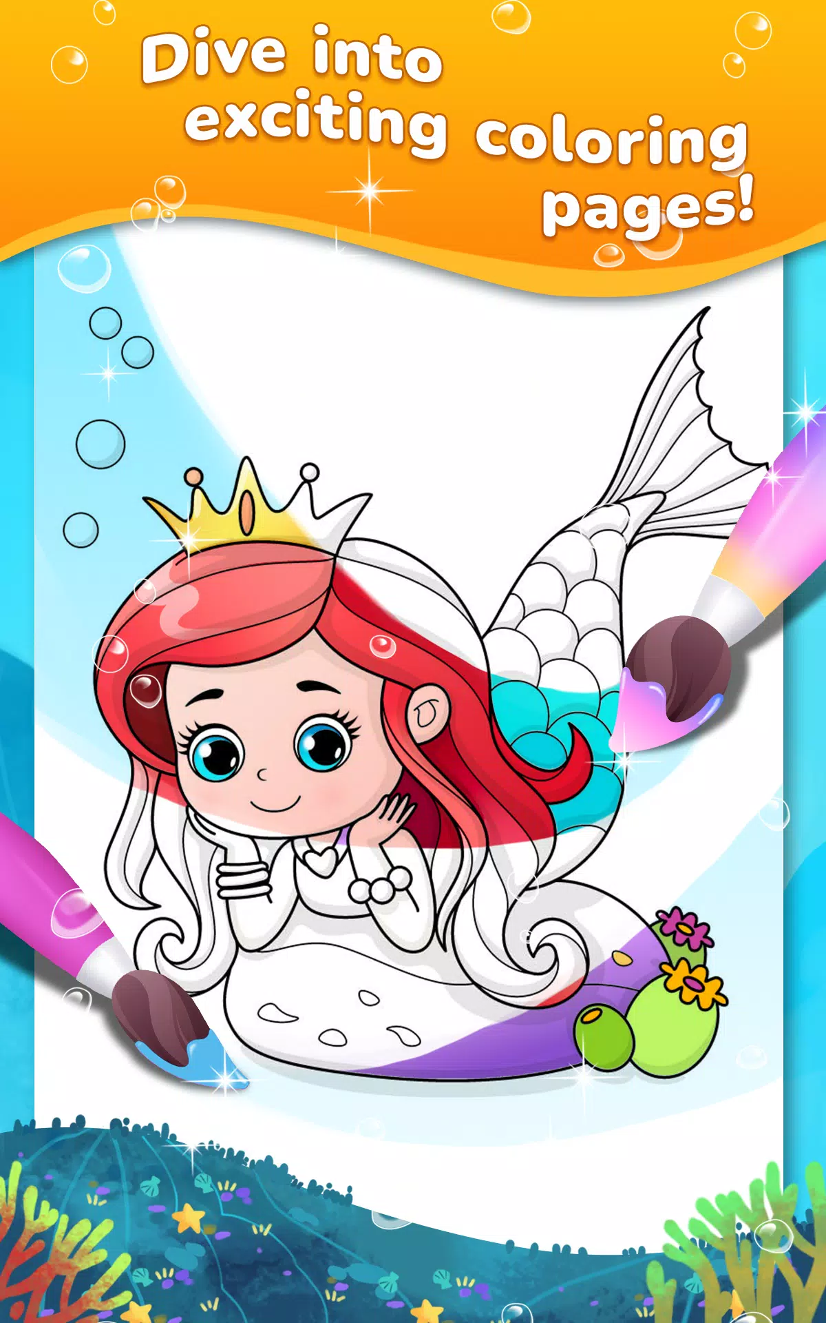 Mermaid coloring book gradient應用截圖第1張