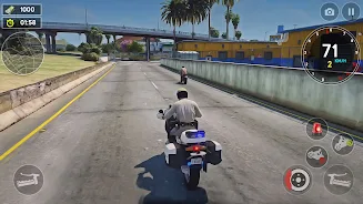 US Police Bike Rider Simulator Captura de pantalla 1