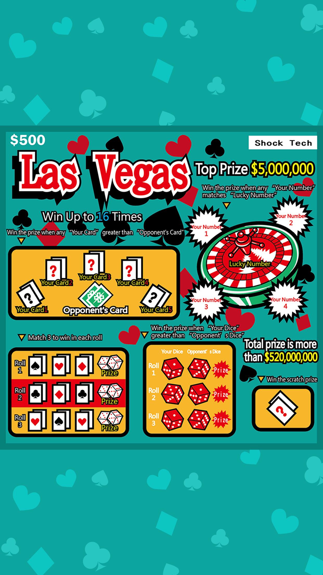 Las Vegas Scratch Ticket Schermafbeelding 1