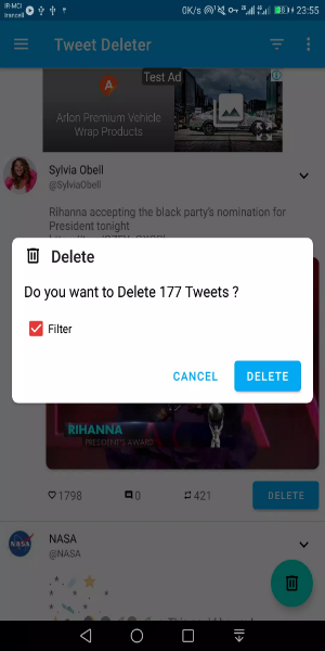 Tweet Deleter - Delete Your Tweets Screenshot 1