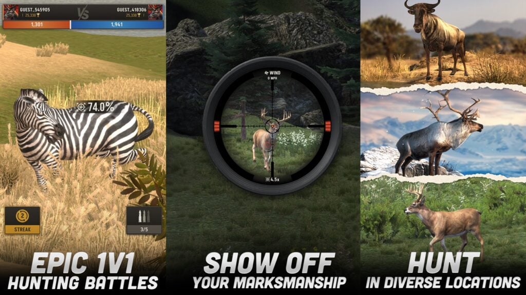 Ultimate Hunting, un simulador de caza en 3D, lanzamientos suaves en Android