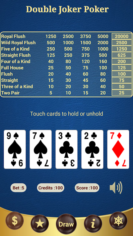 Double Joker Poker 스크린샷 1