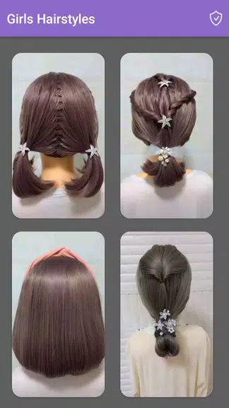Girls Hairstyles Step By Step Captura de tela 2