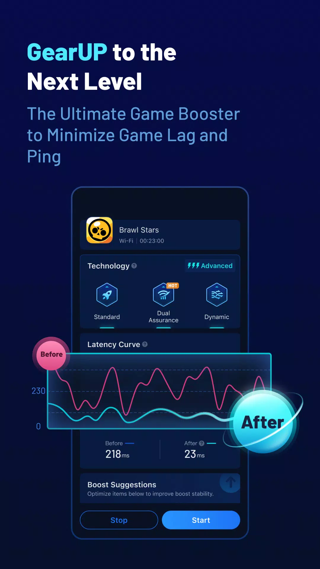 GearUP Game Booster: Lower Lag Schermafbeelding 1