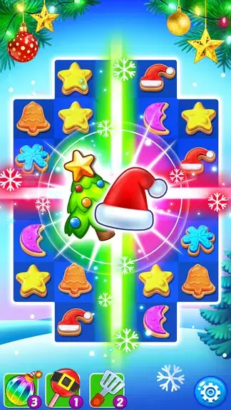 Christmas Cookie: Match 3 Game Tangkapan skrin 1