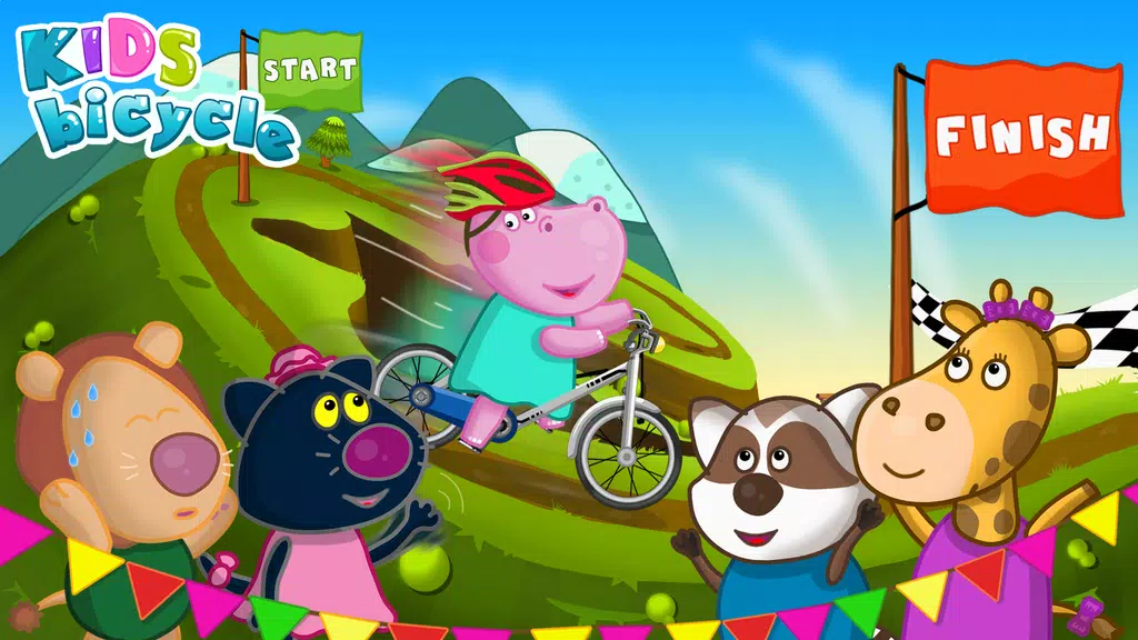 Hippo Bicycle: Kids Racing ภาพหน้าจอ 1