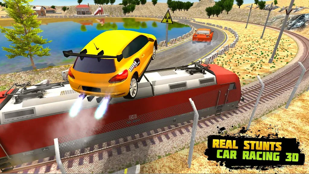 Train Racing 3d- Bus Vs Train Screenshot 2