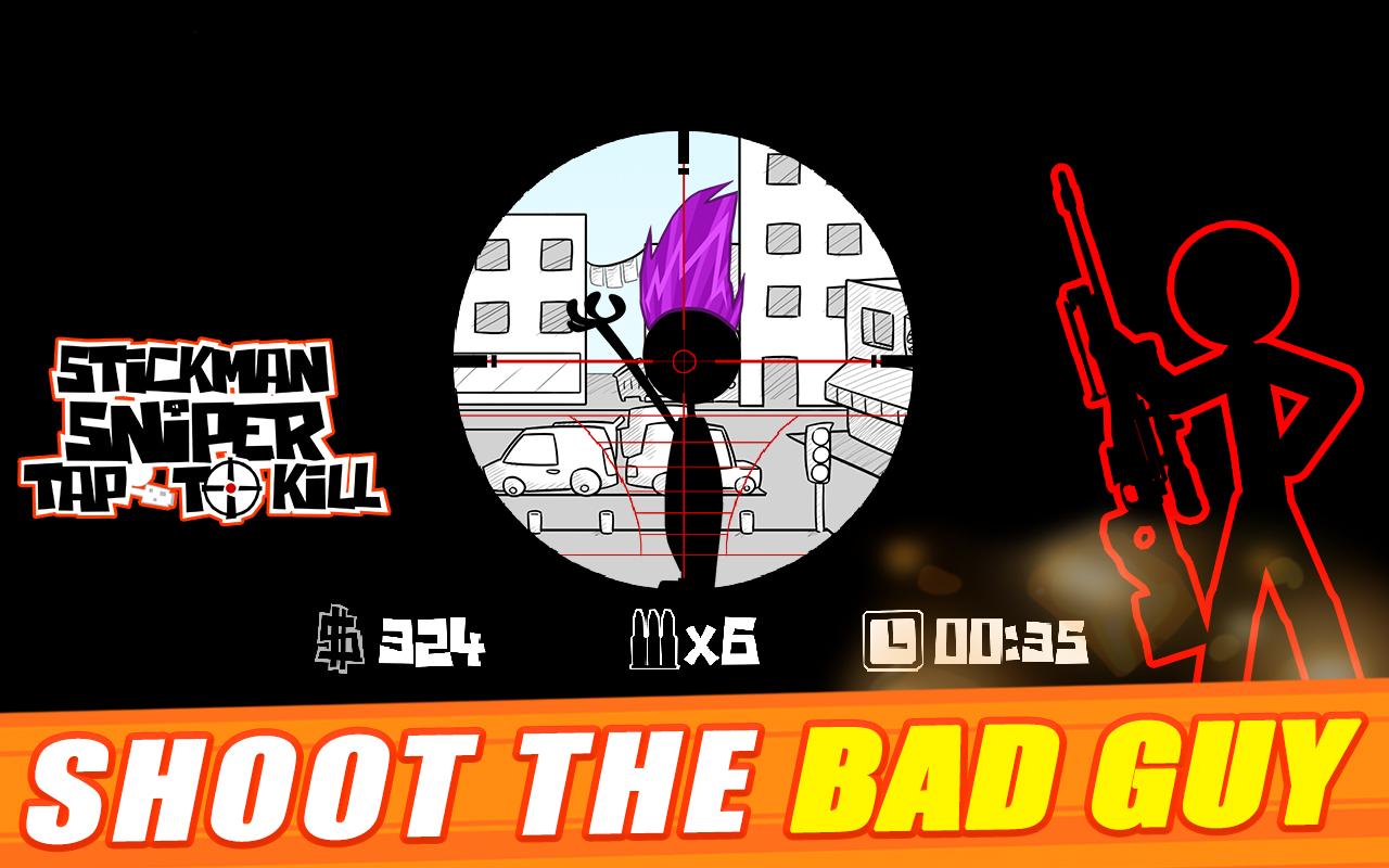 Stickman sniper : Tap to kill 스크린샷 1