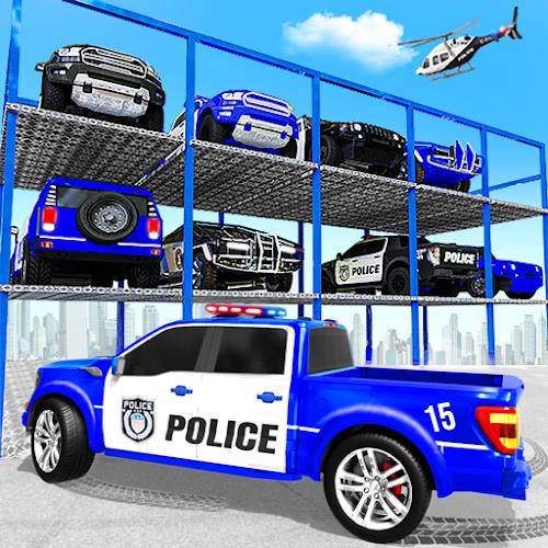 Multi Level Police Car Parking Screenshot 1