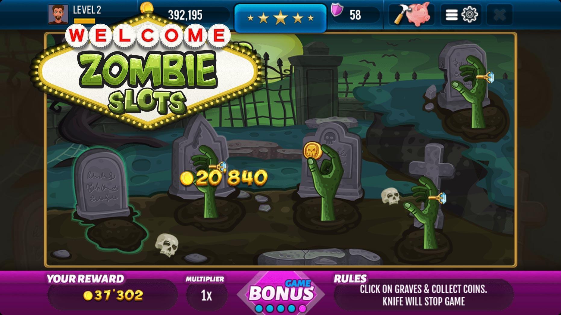 Zombie Casino Slot Machine Captura de pantalla 3