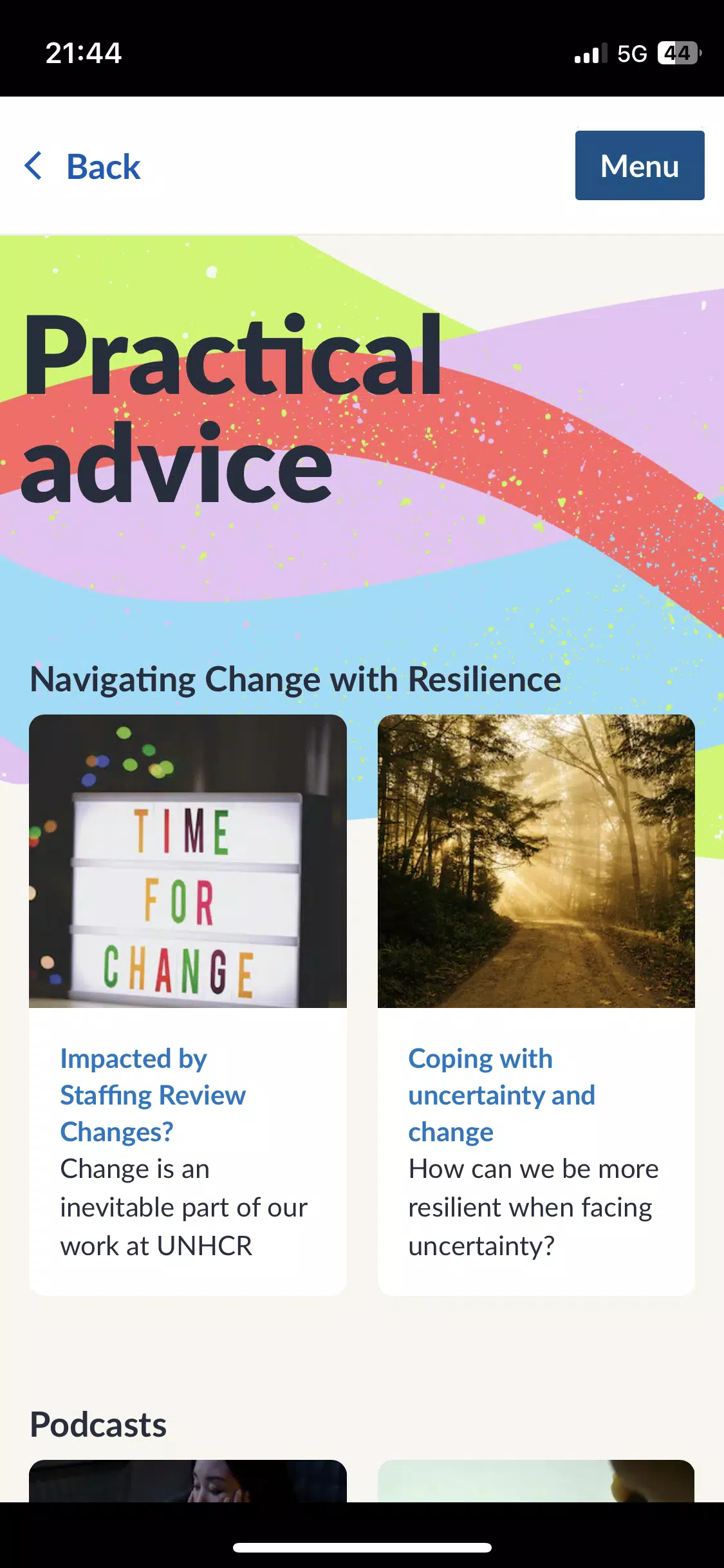 UNHCR Wellbeing Schermafbeelding 3