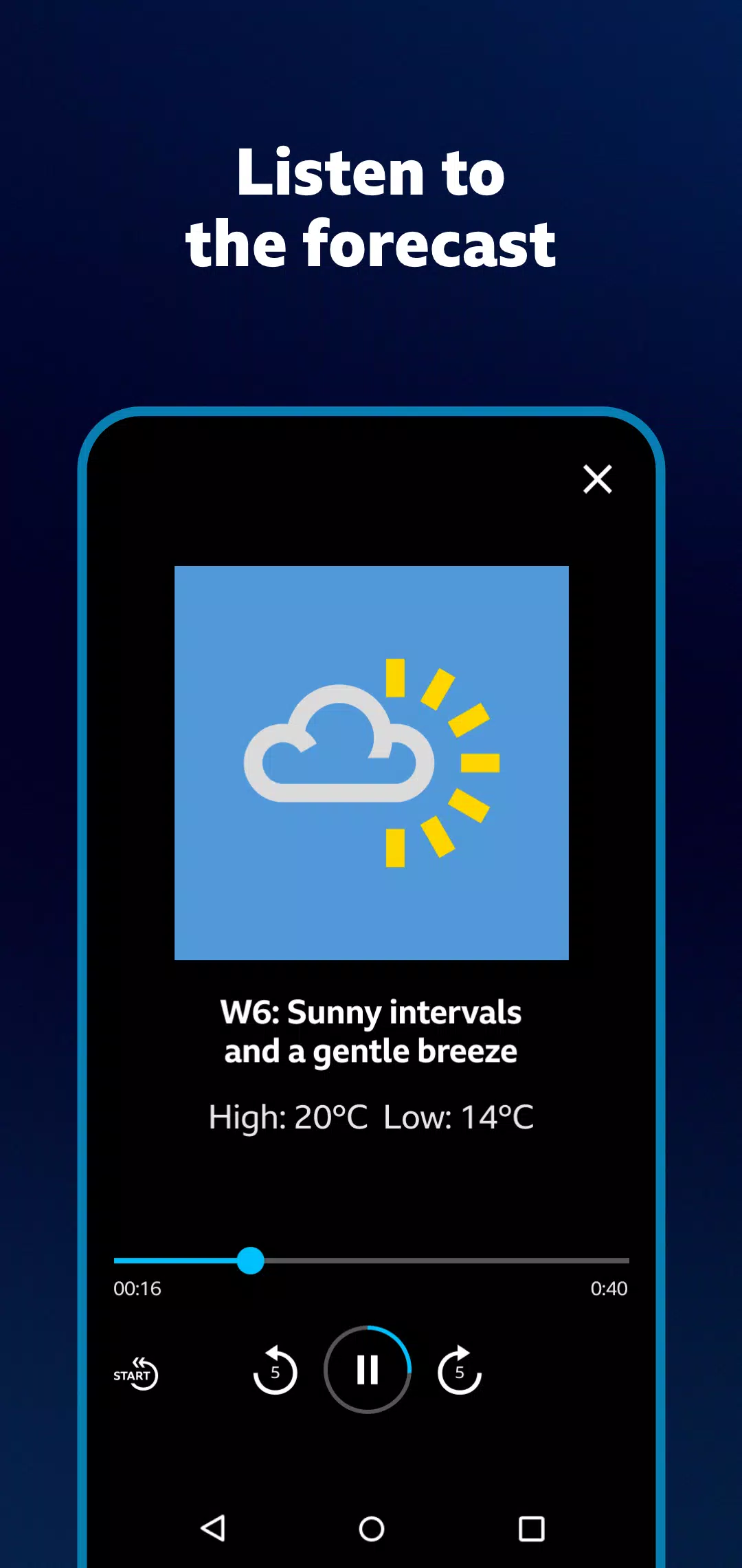Schermata BBC Weather 3