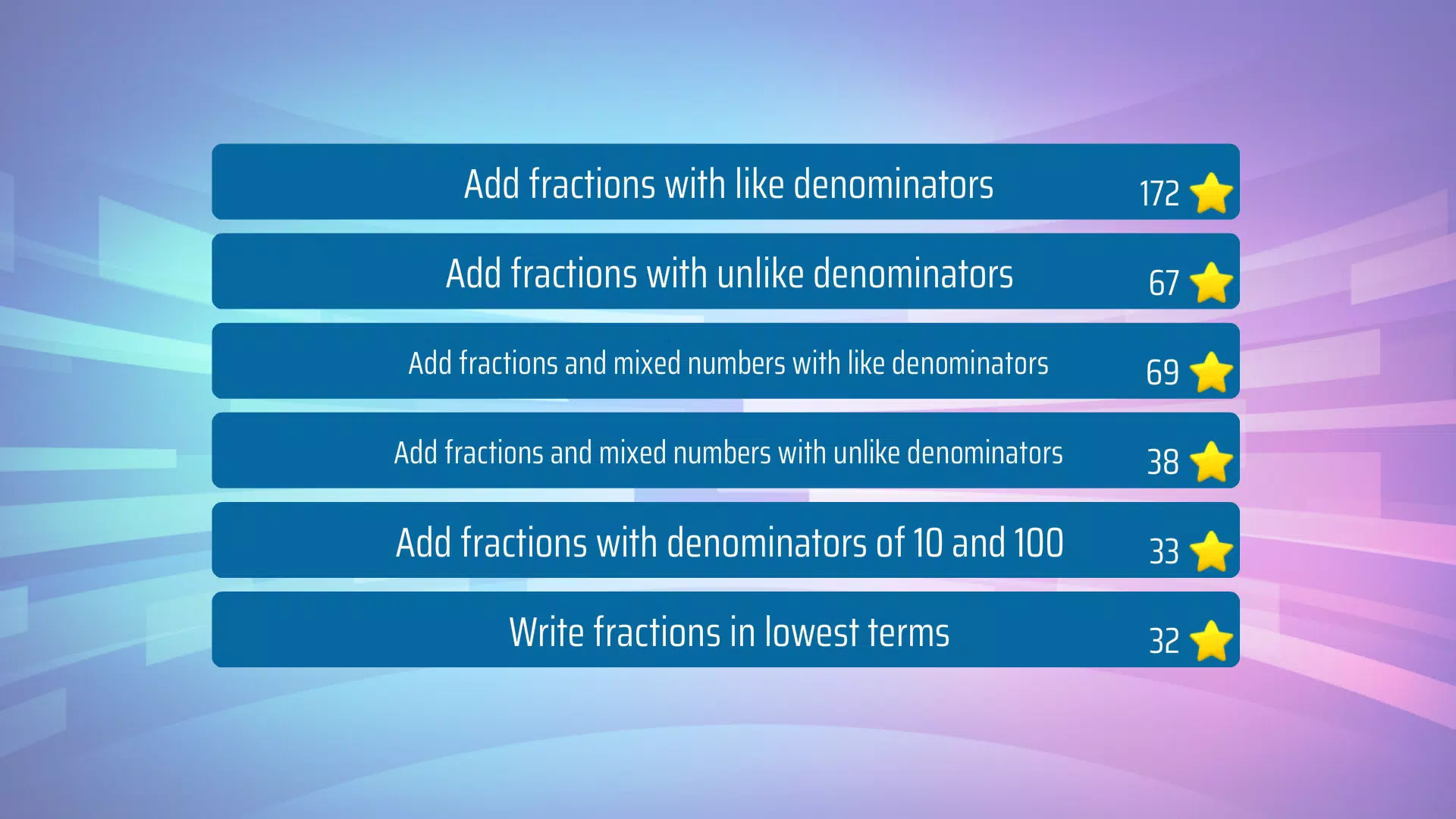 Adding Fractions Math Game Ảnh chụp màn hình 1