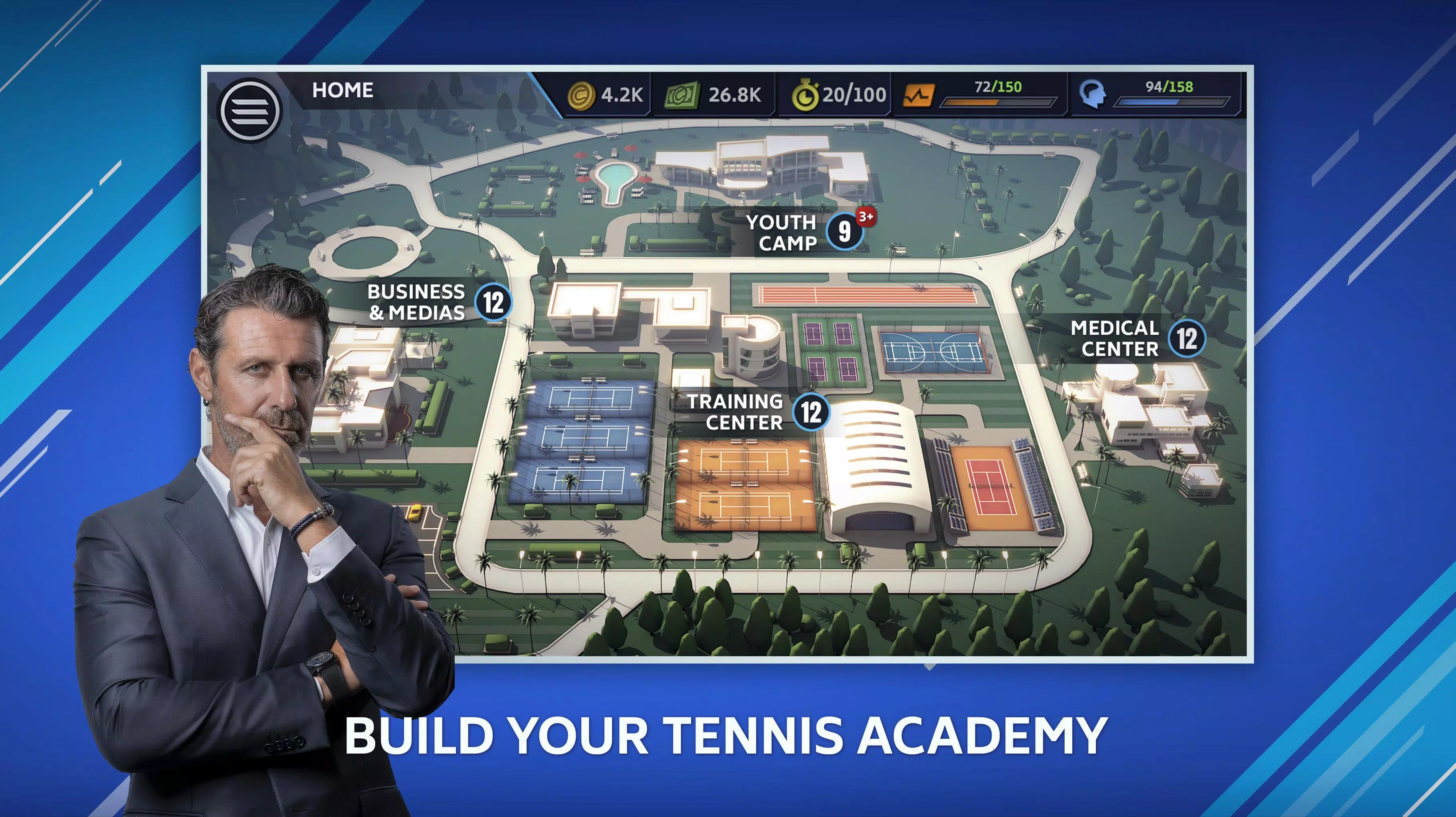 Tennis Manager Mobile ภาพหน้าจอ 1