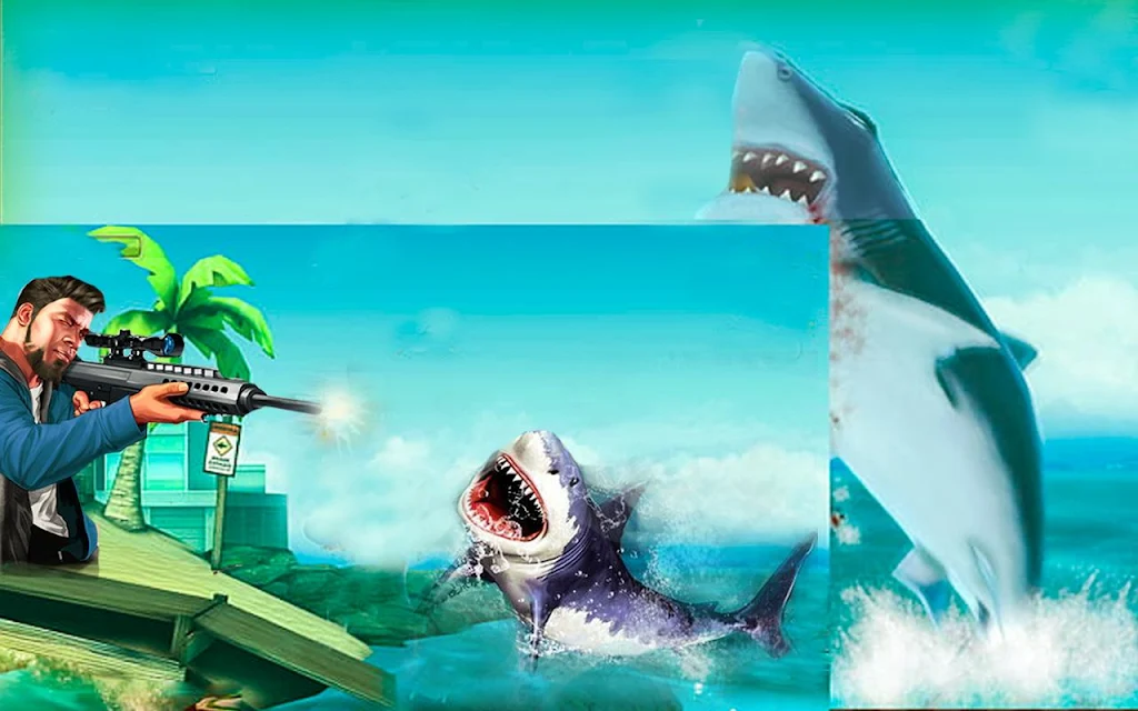 Real Whale Shark Hunting Games Captura de tela 2