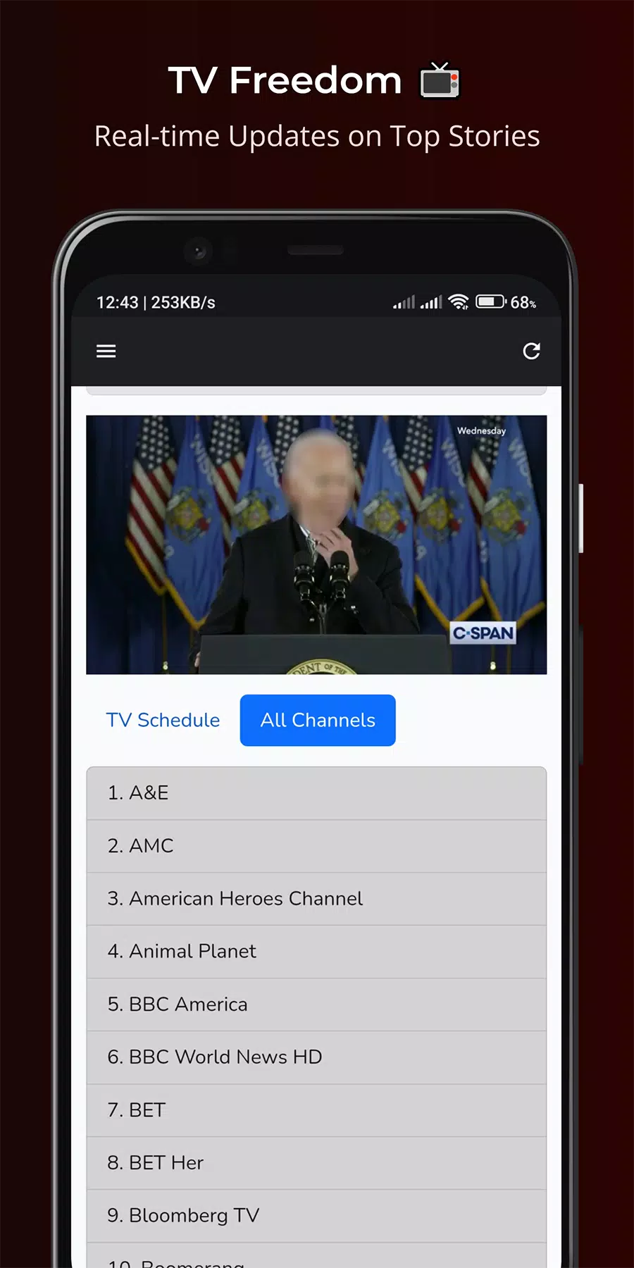 TheTVApp USA Live Screenshot 1