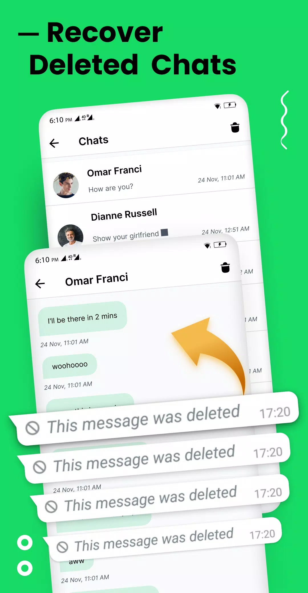 Delete Messages Recovery Tangkapan skrin 2