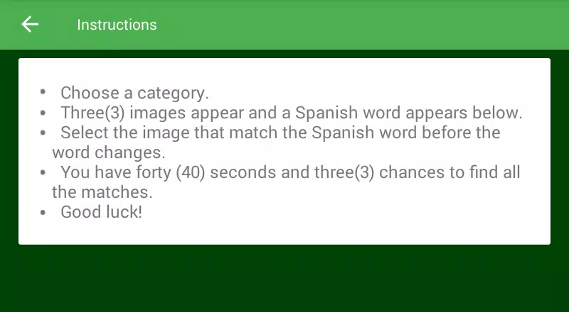 Match the Spanish Word應用截圖第2張