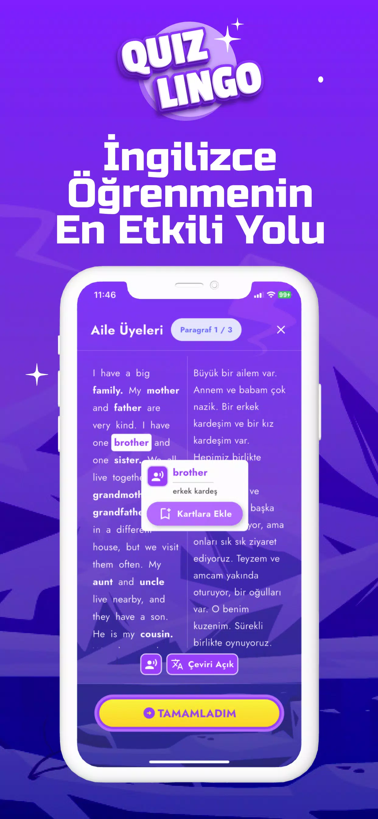 Quizlingo - İngilizce Öğren Capture d'écran 1