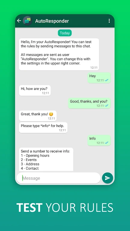 AutoResponder für WhatsApp Screenshot 2