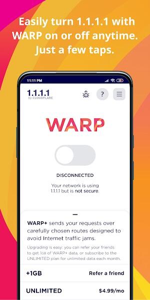 1.1.1.1 + WARP: Safer Internet 스크린샷 4