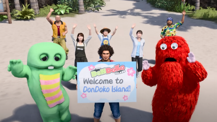 Dondoko Isle Adorned with Recycled Furniture in 'Yakuza 8'