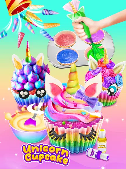 Cupcake Maker: Unicorn Cupcake Ekran Görüntüsü 3