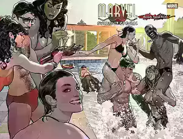 Marvel menggoda kulit baju renang untuk pesaing di musim panas khas komik
