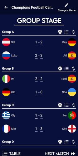 Champions Football Calculator 스크린샷 2