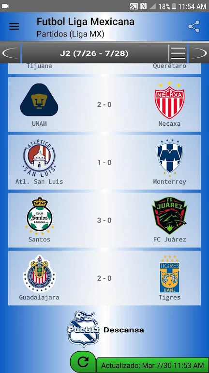 Schermata SoccerLair Mexican Leagues 3