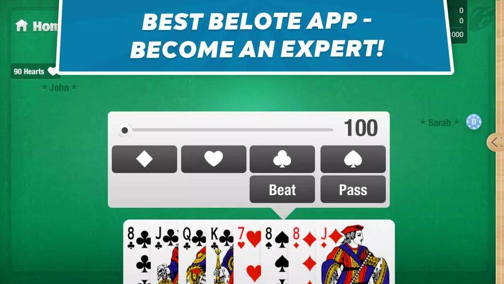 Belote Coinche - card game 스크린샷 1