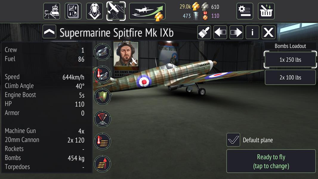 Warplanes: WW2 Dogfight スクリーンショット 1