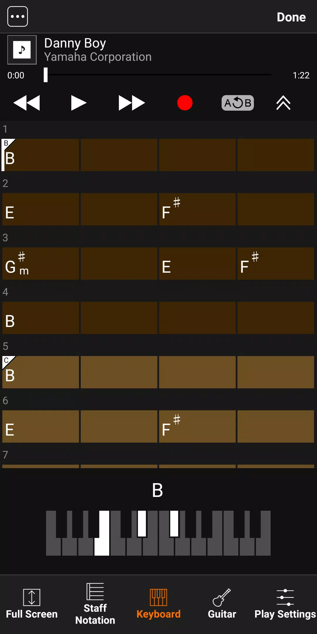 Chord Tracker 스크린샷 2