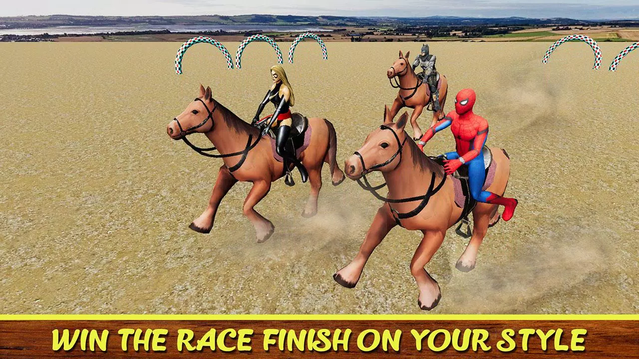 Diligent SuperHeroes Horse Riding 3d Screenshot 4