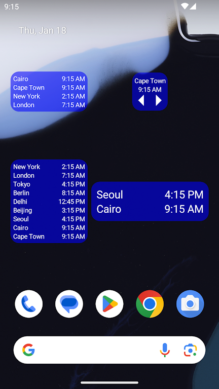 World Clock & Widget ภาพหน้าจอ 3