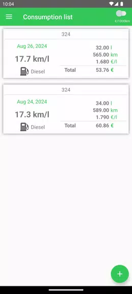 Fuel Consumption Schermafbeelding 4
