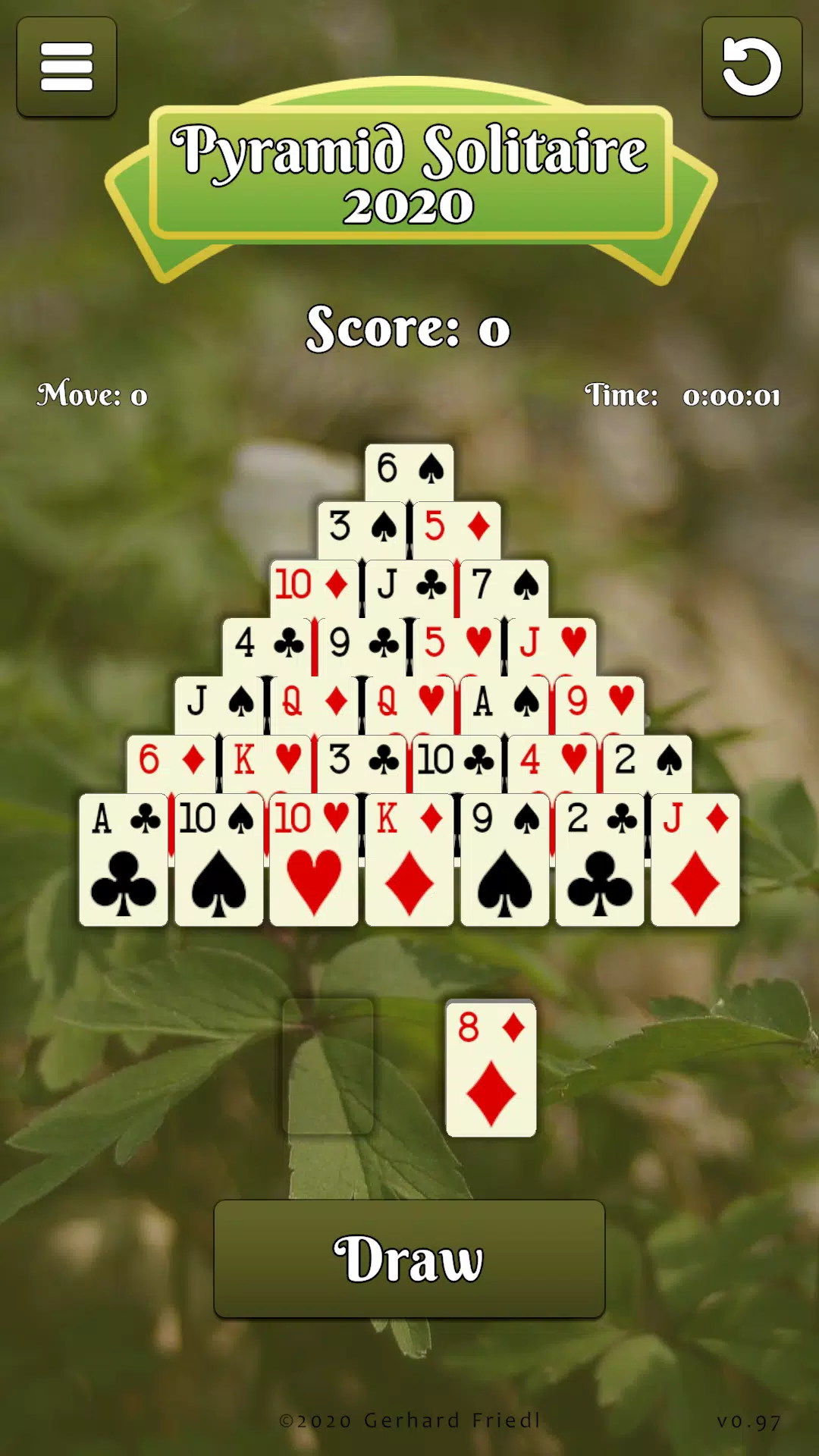 Pyramid Solitaire Card Game Screenshot 2