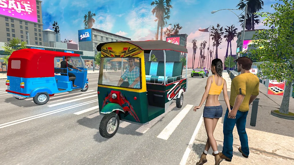 Grand Tuk Tuk Rickshaw Game Ảnh chụp màn hình 1